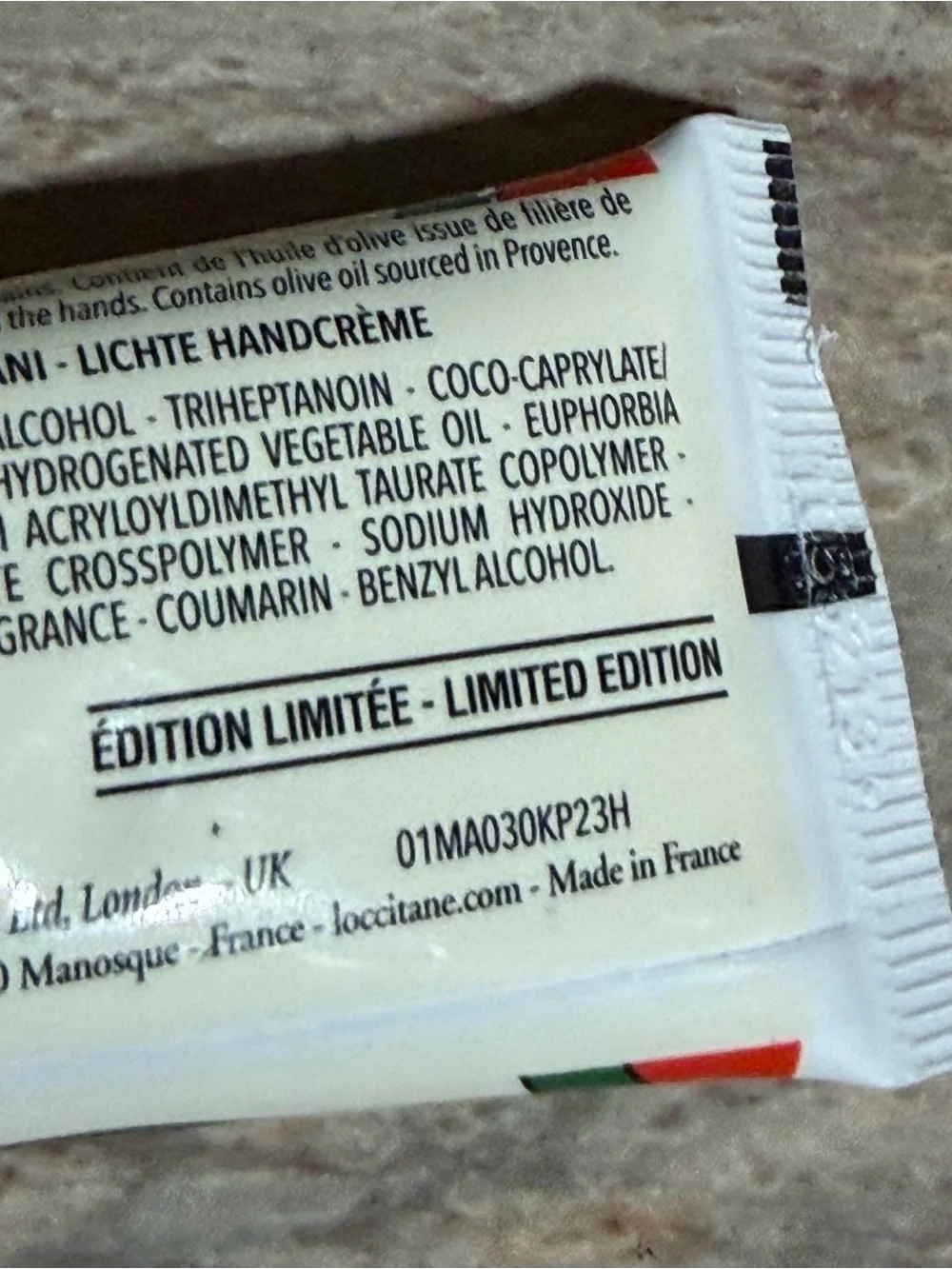 L'OCCITANE Shea Butter Limited Edition Lip Balm, Hand Cream, and Bar Soap Set
